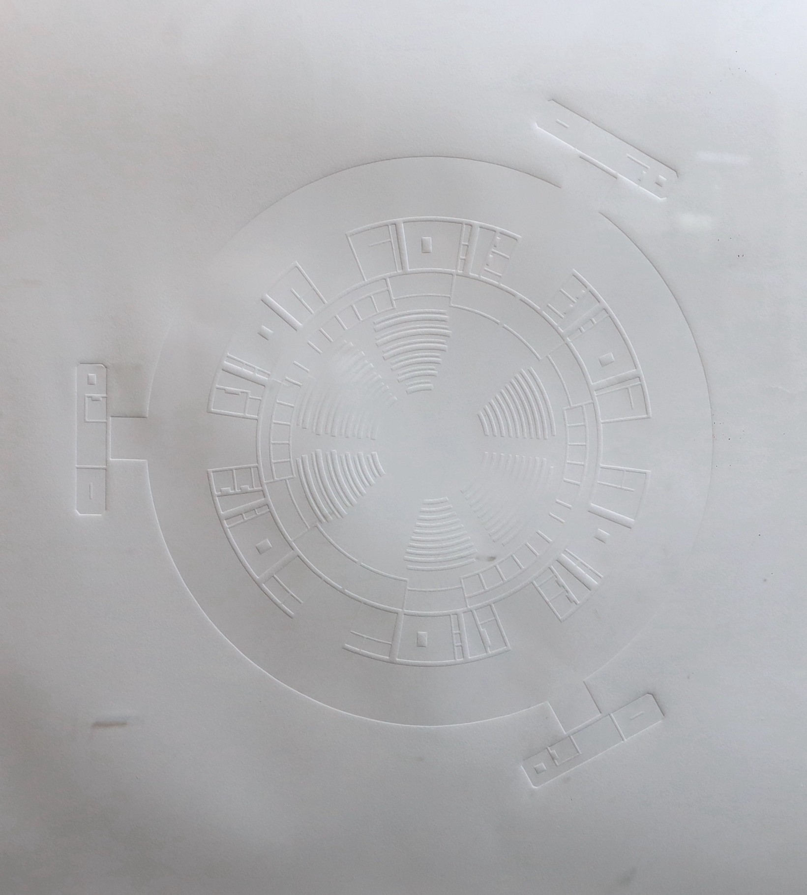 Ben Langlands & Nikki Bell (b.1955, b.1959), Uno City, 1992, embossed paper print, 72.5 x 71cm